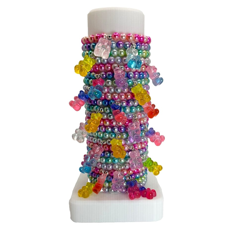 Stratus Stratus Sparkling Variegated Gummy Bear Charm Stretch Bracelet, Sold Individually - Little Miss Muffin Children & Home