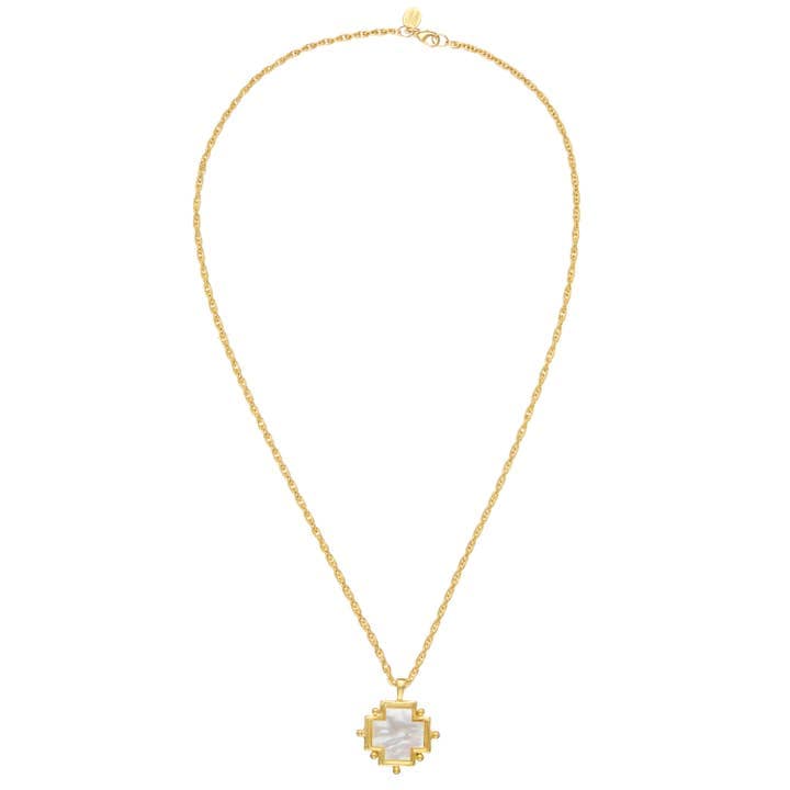 Susan Shaw Mother of Pearl Cross Long Necklace - Little Miss Muffin Children & Home