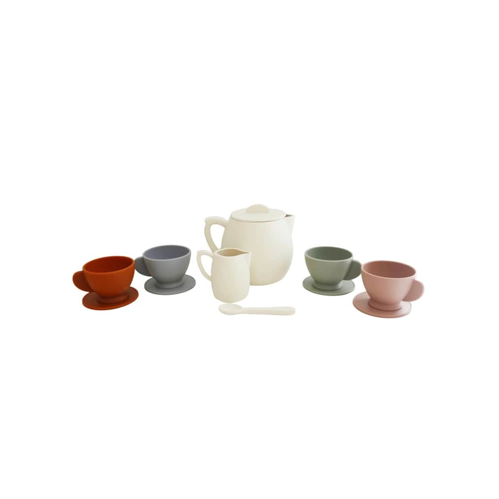 Marlowe & Co Marlowe & Co Cream Multi Mix Silicone Tea Play Set - Little Miss Muffin Children & Home