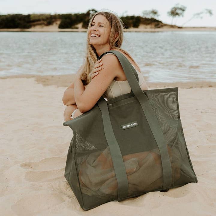 Sande Kids Beach Hauler™ Mesh Beach Bag in Pandanus - Little Miss Muffin Children & Home