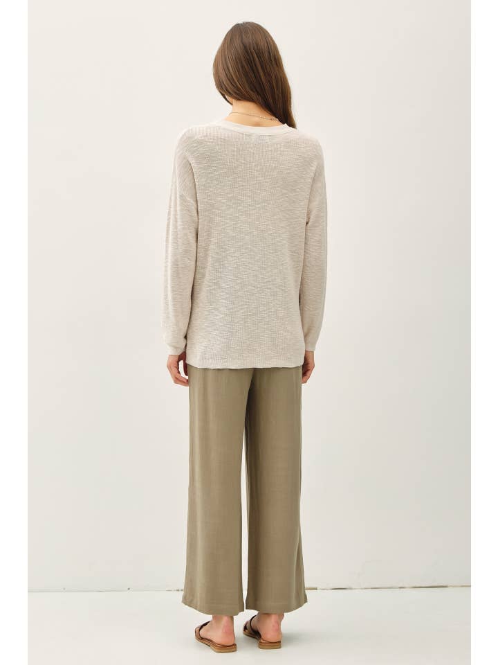 Lightweight Cotton Slub Sweater