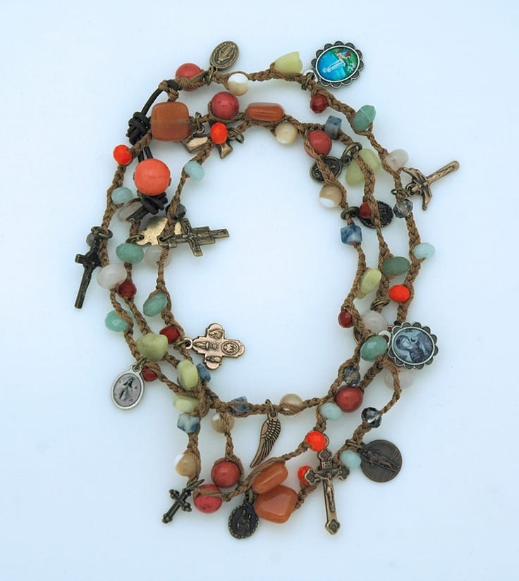 Multi Gemstone Beaded Bracelet or Necklace