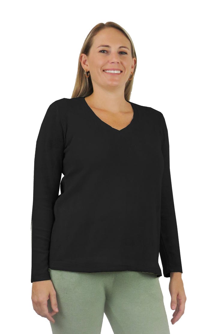 black 3/4 sleeve tshirt