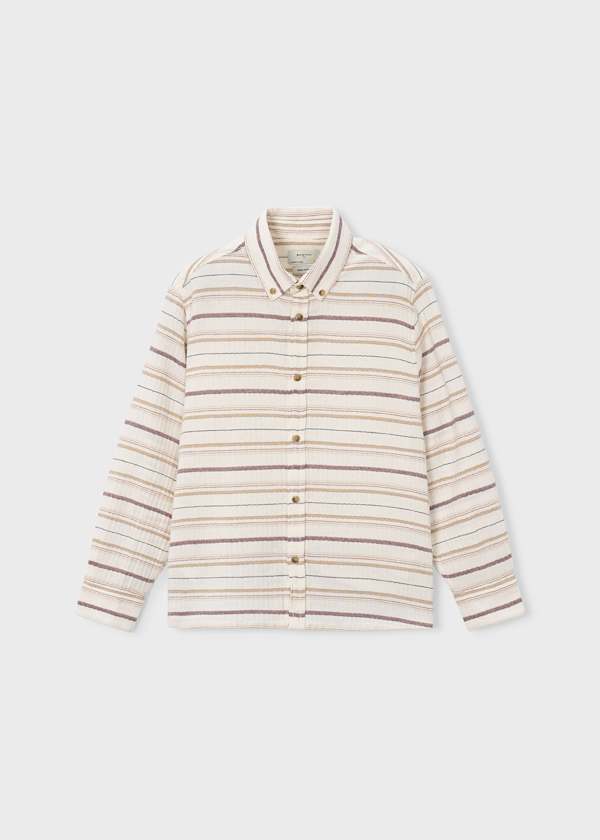 Mayoral Usa Inc Long Sleeve Striped Button Up Shirt - Little Miss Muffin Children & Home