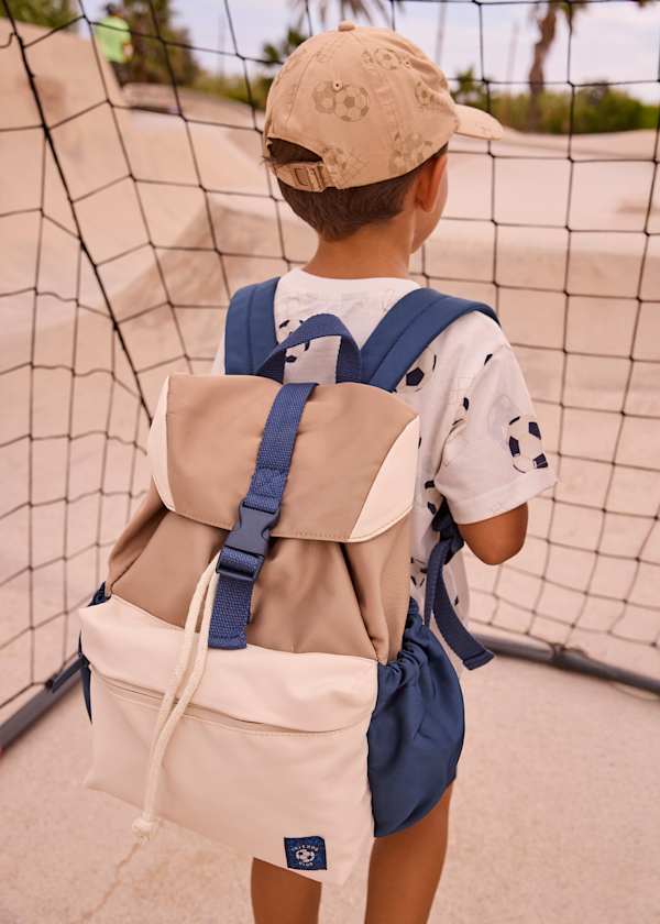 Tricolor Backpack in Navy