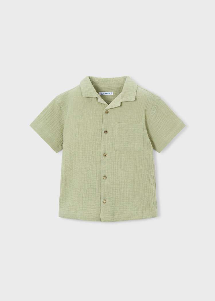 Bambula Cotton Button Down Shirt in Bamboo