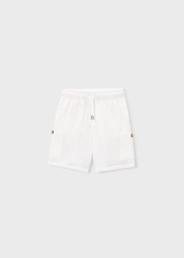 Bambula Cotton Shorts in Cream