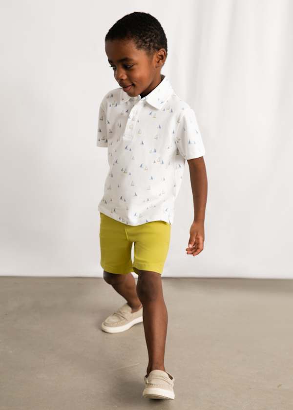 Chino Twill Boy's Shorts in Olive