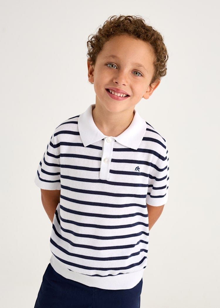 Mayoral Usa Inc Mayoral Short Sleeve Knit Polo - Little Miss Muffin Children & Home