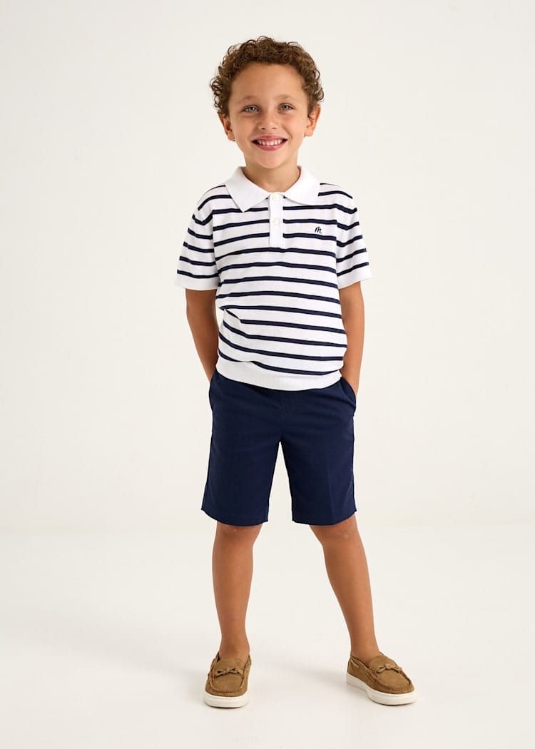 Mayoral Usa Inc Mayoral Short Sleeve Knit Polo - Little Miss Muffin Children & Home