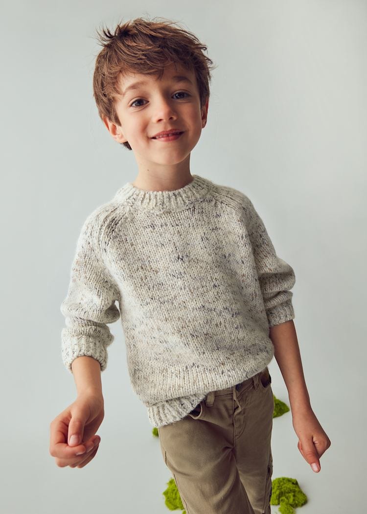 Mayoral Usa Inc Marled Knit Sweater in Cereal Mix - Little Miss Muffin Children & Home