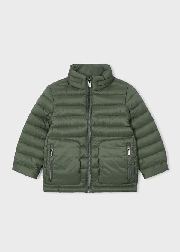 olive green puffer jacket