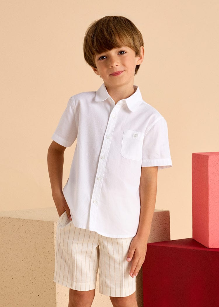 Mayoral Usa Inc Mayoral Linen Dress Shorts in Stripes - Little Miss Muffin Children & Home