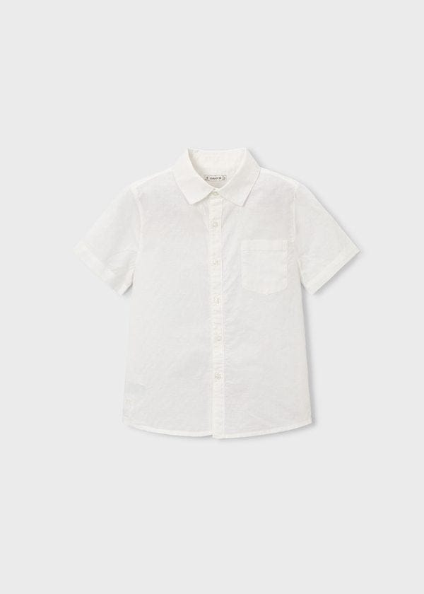 Mayoral Usa Inc Short Sleeve Linen Button Up Shirt - Little Miss Muffin Children & Home