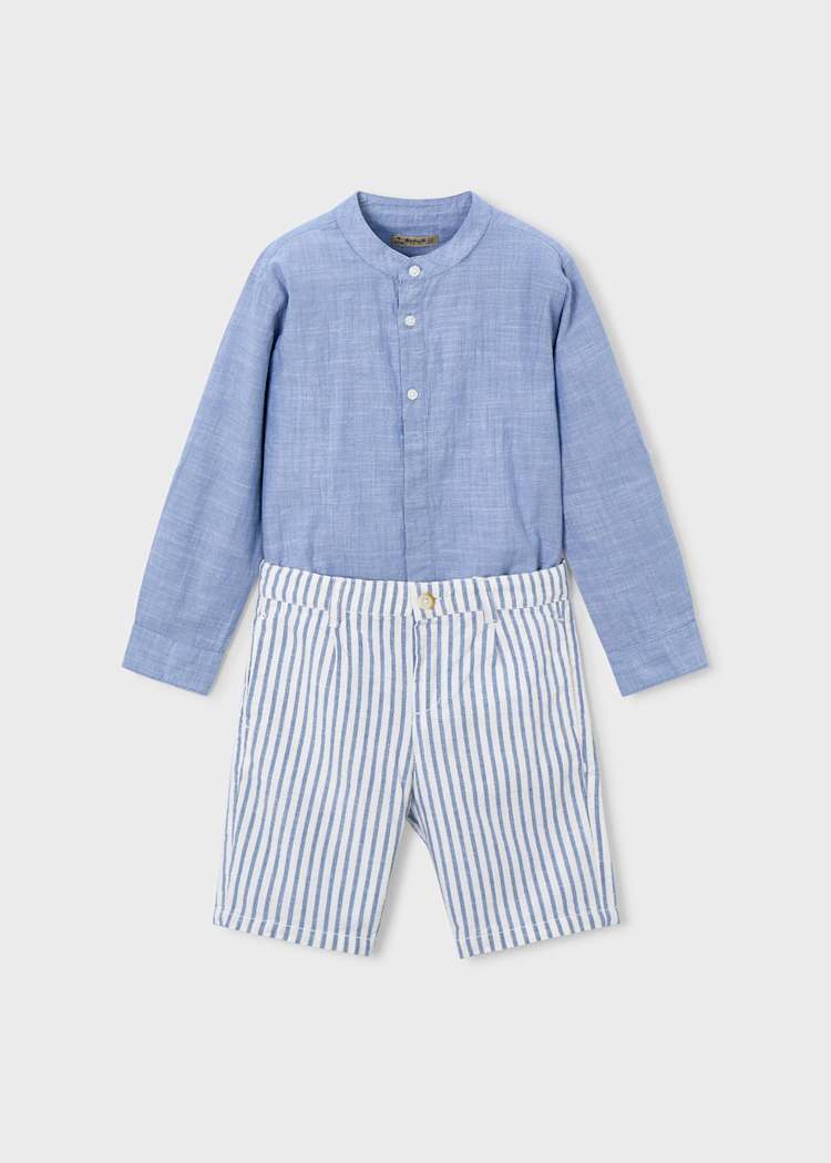 Mayoral Usa Inc Linen Shirt & Shorts Set - Little Miss Muffin Children & Home