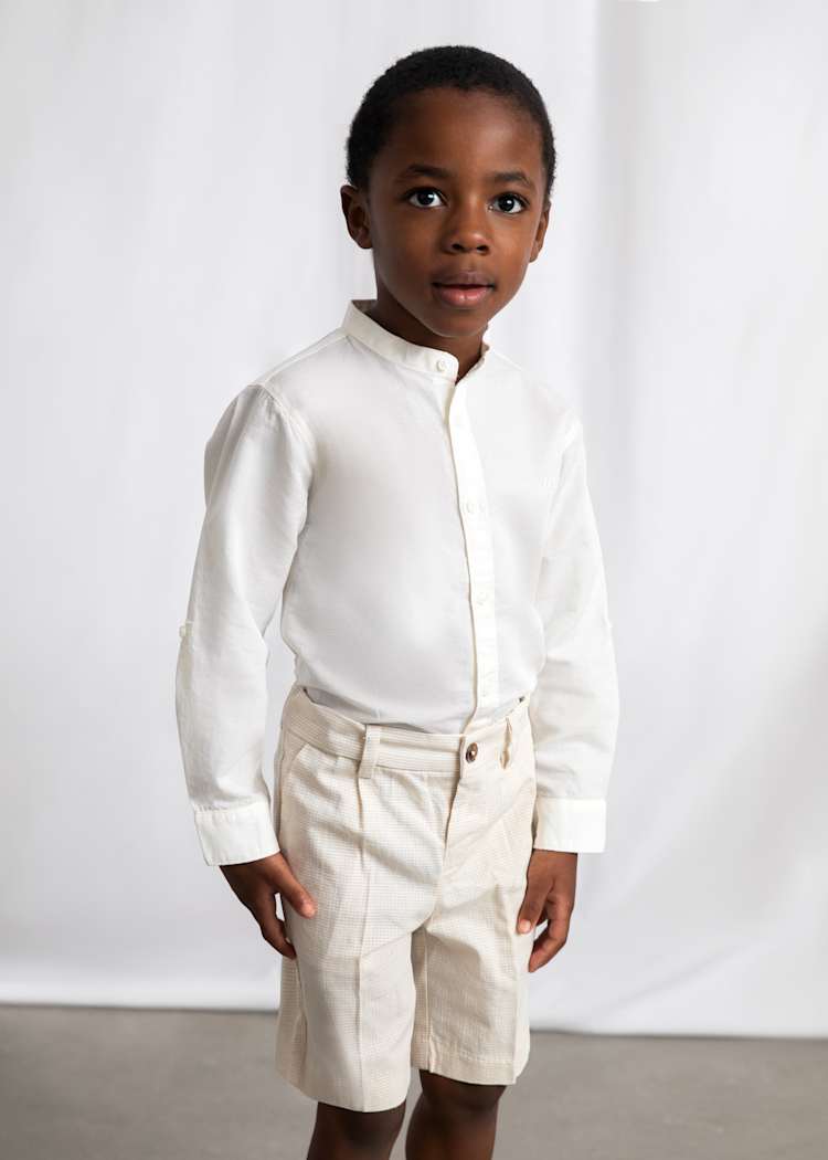 Mayoral Usa Inc Linen Bermuda Shorts in Oat - Little Miss Muffin Children & Home