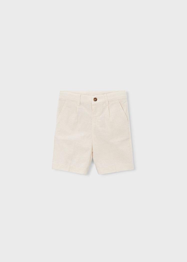 Linen Bermuda Shorts in Oat