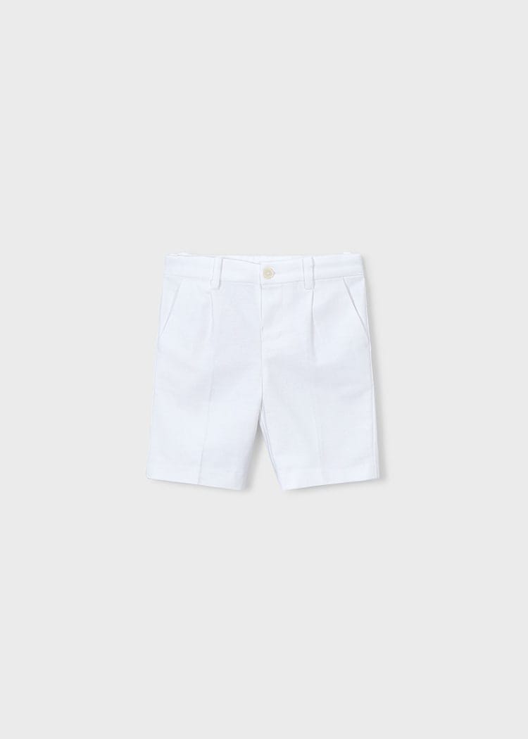 Linen Bermuda Shorts in White