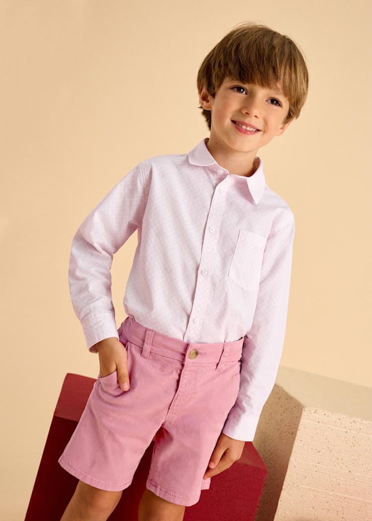 Mayoral Usa Inc Mayoral Long Sleeve Printed Button Down Shirt - Little Miss Muffin Children & Home