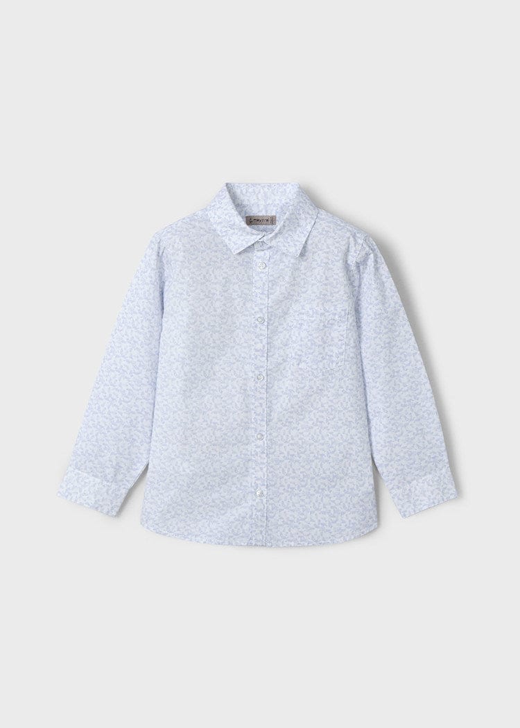 Mayoral Usa Inc Mayoral Long Sleeve Printed Button Down Shirt - Little Miss Muffin Children & Home