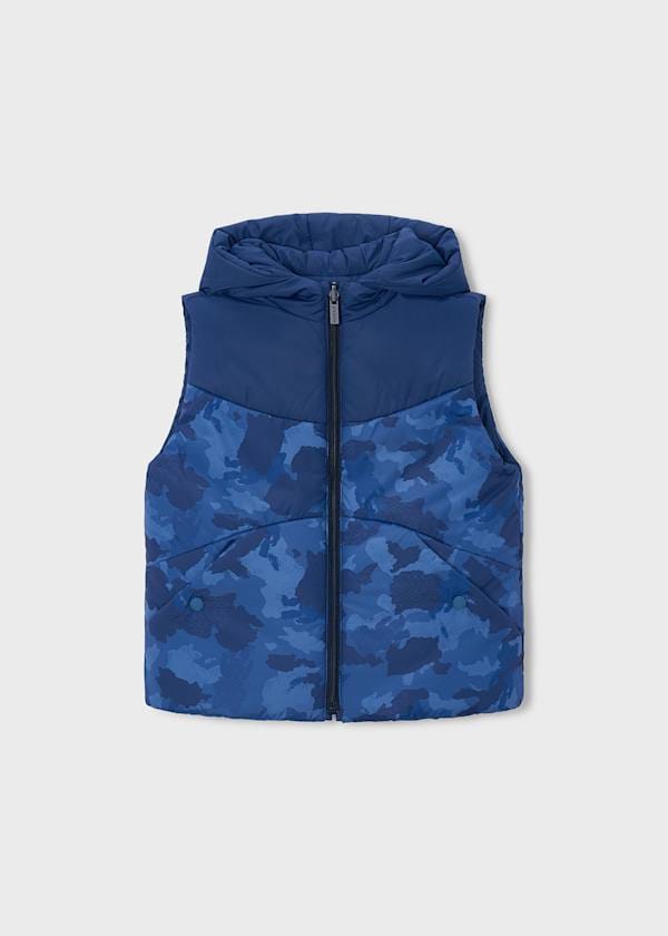 Mayoral Usa Inc Boy's Reversible Hooded Zip Up Puffer Vest, 3 Colors Available - Little Miss Muffin Children & Home