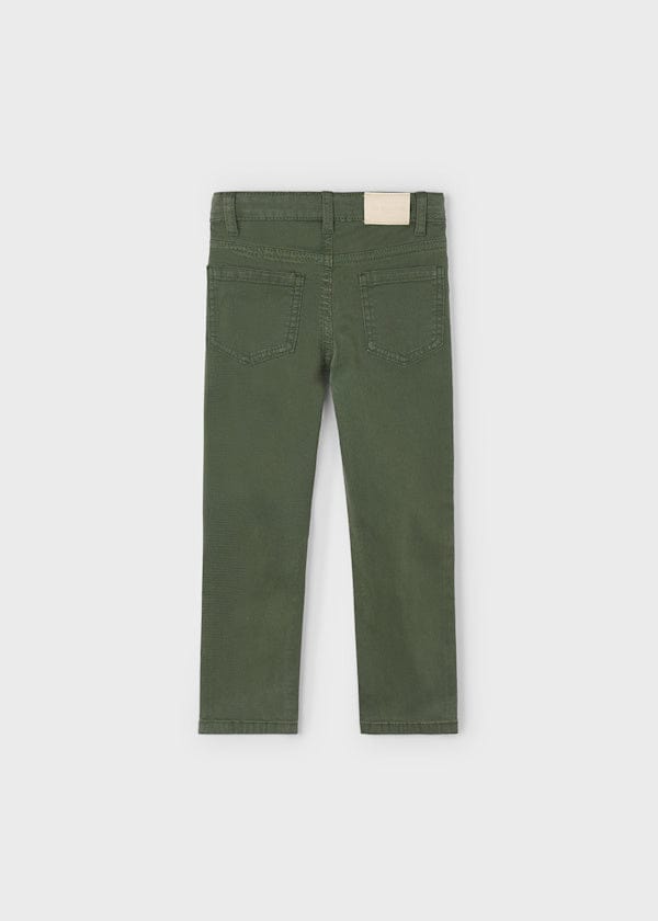 boys Slim Fit Pants in Olive
