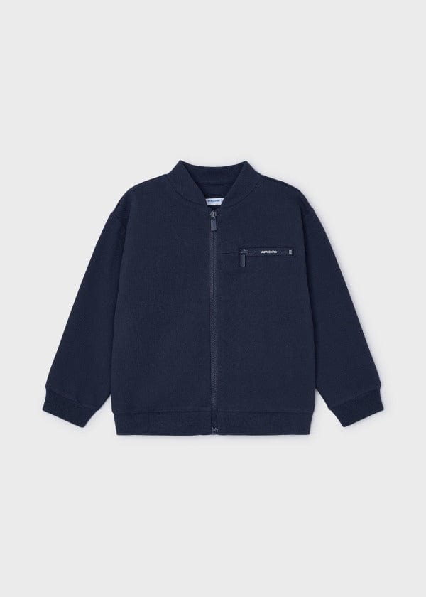 Mayoral Usa Inc Mayoral Zip Up Varsity Jacket in Navy - Little Miss Muffin Children & Home