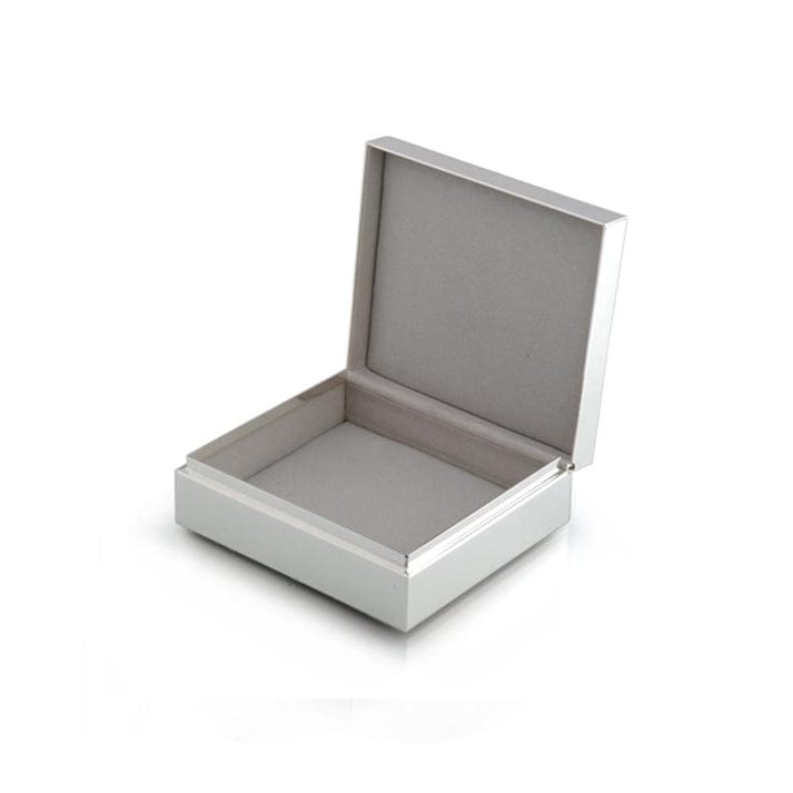 Addison Ross Ltd White Enamel & Silver Box 4" - Little Miss Muffin Children & Home