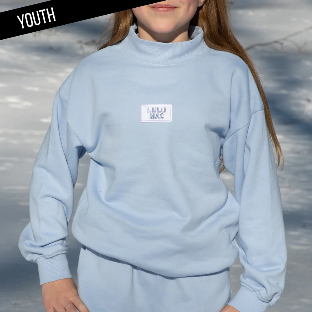 Girls' Light Blue Terry Cloth Long Sleeve Top by Girlie Girl Originals