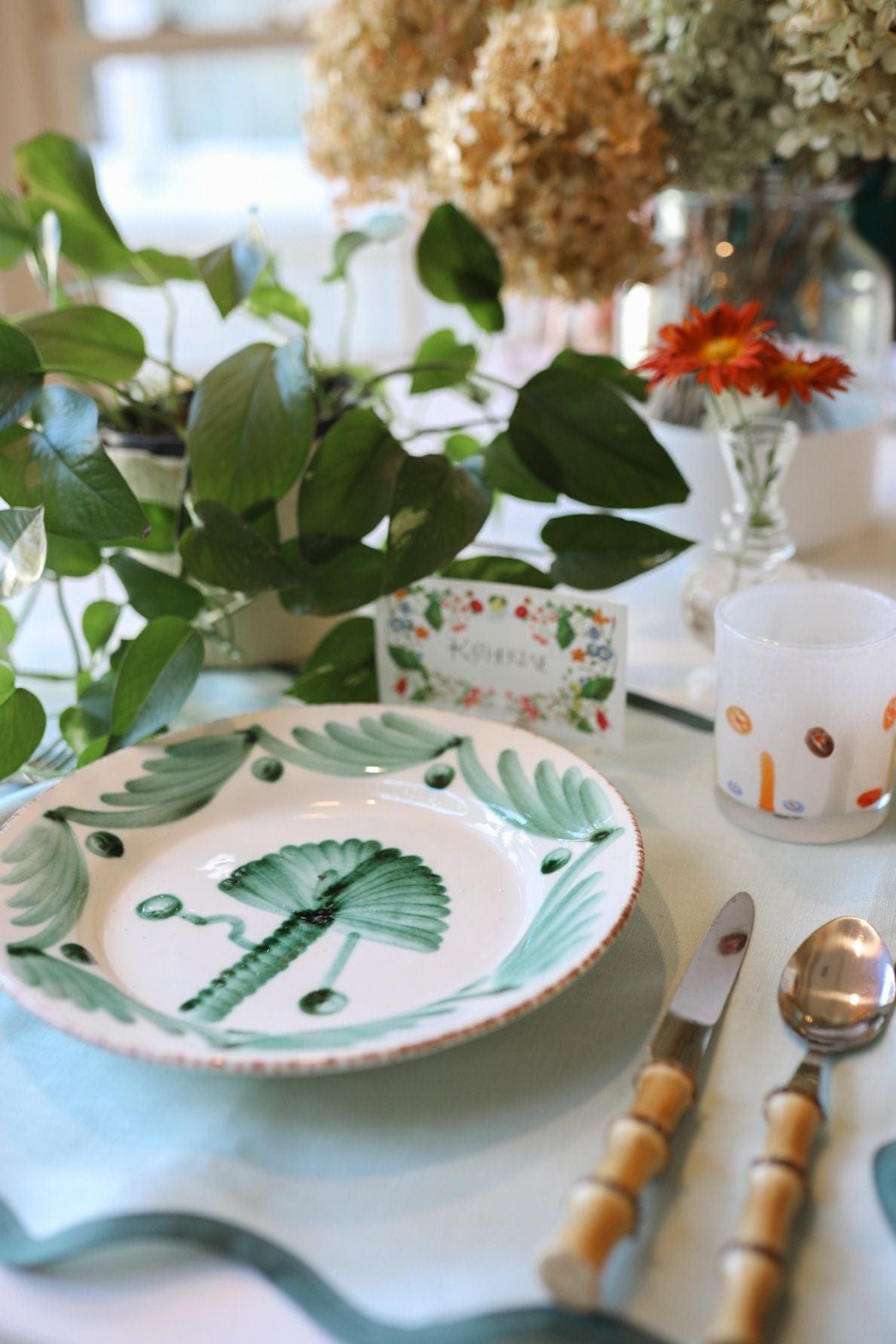 Abigail's Home Decor Torcello Mille Fiori/Stripes Tumbler, White - Little Miss Muffin Children & Home