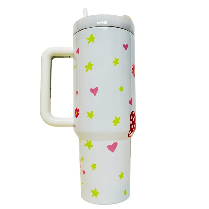 Shroomie Chicas 40 oz insulated tumbler by Windy O'Connor Art, view 3