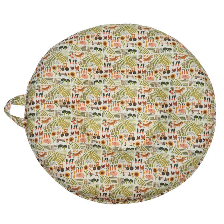 Goosewaddle + Pello Little Farmer 34" Diameter Round Lucy Darling Children's Floor Cushion - Little Miss Muffin Children & Home
