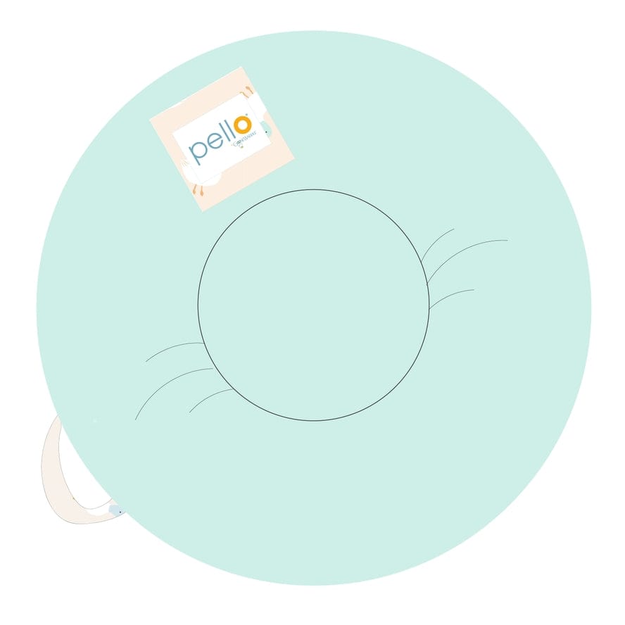 Goosewaddle + Pello Goosewaddle + Pello 34" Diameter Round Floor Pillow Cushion, Puddles Whispering Blue - Little Miss Muffin Children & Home