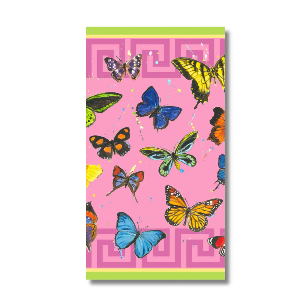 Butterfly Greek Key Colorful 24ct 3-ply Guest Napkins