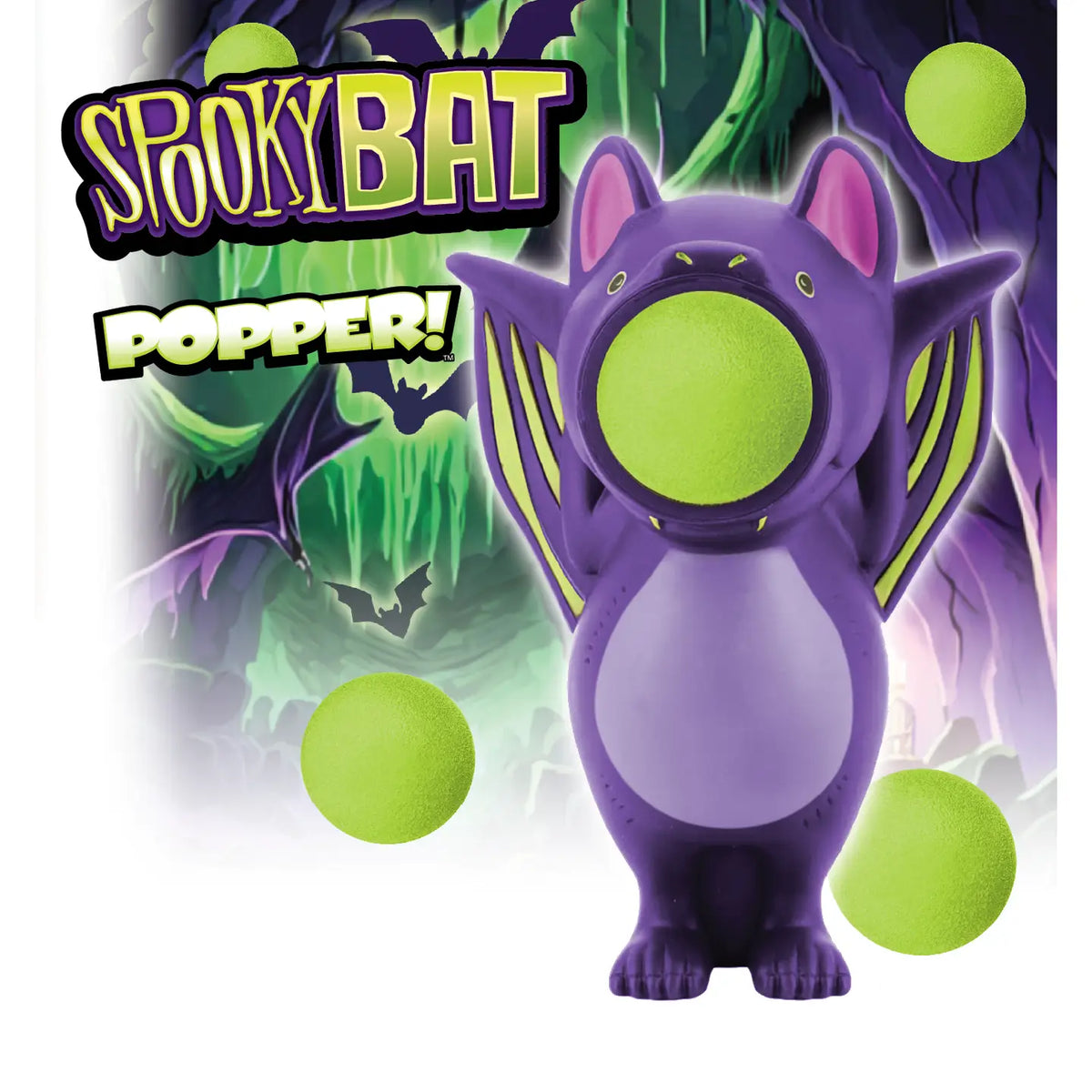 Spooky Bat popper foam ball blaster toy