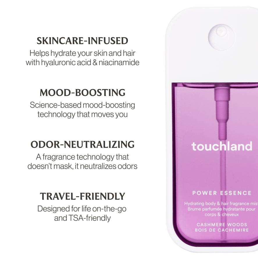 Touchland Cashmere Woods Power Essence Body & Hair Fragrance Mist - Little Miss Muffin Children & Home