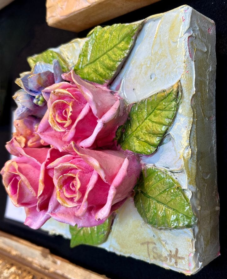 TamScottArt TamScottArt 6x6 Clay Floral Rose Buds Bouquet Artwork - Little Miss Muffin Children & Home