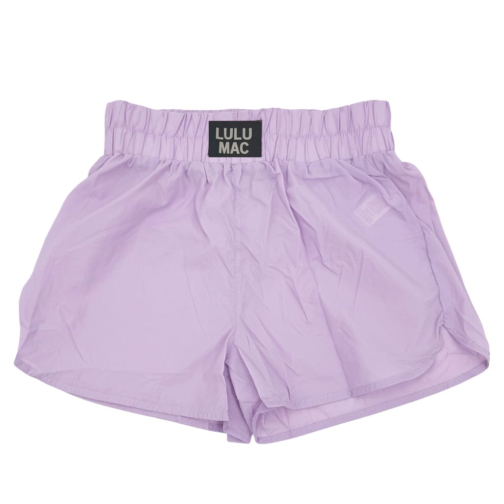 Lulu Mac Lavender Kids Solid Shorts | Girls' Nylon Play Shorts