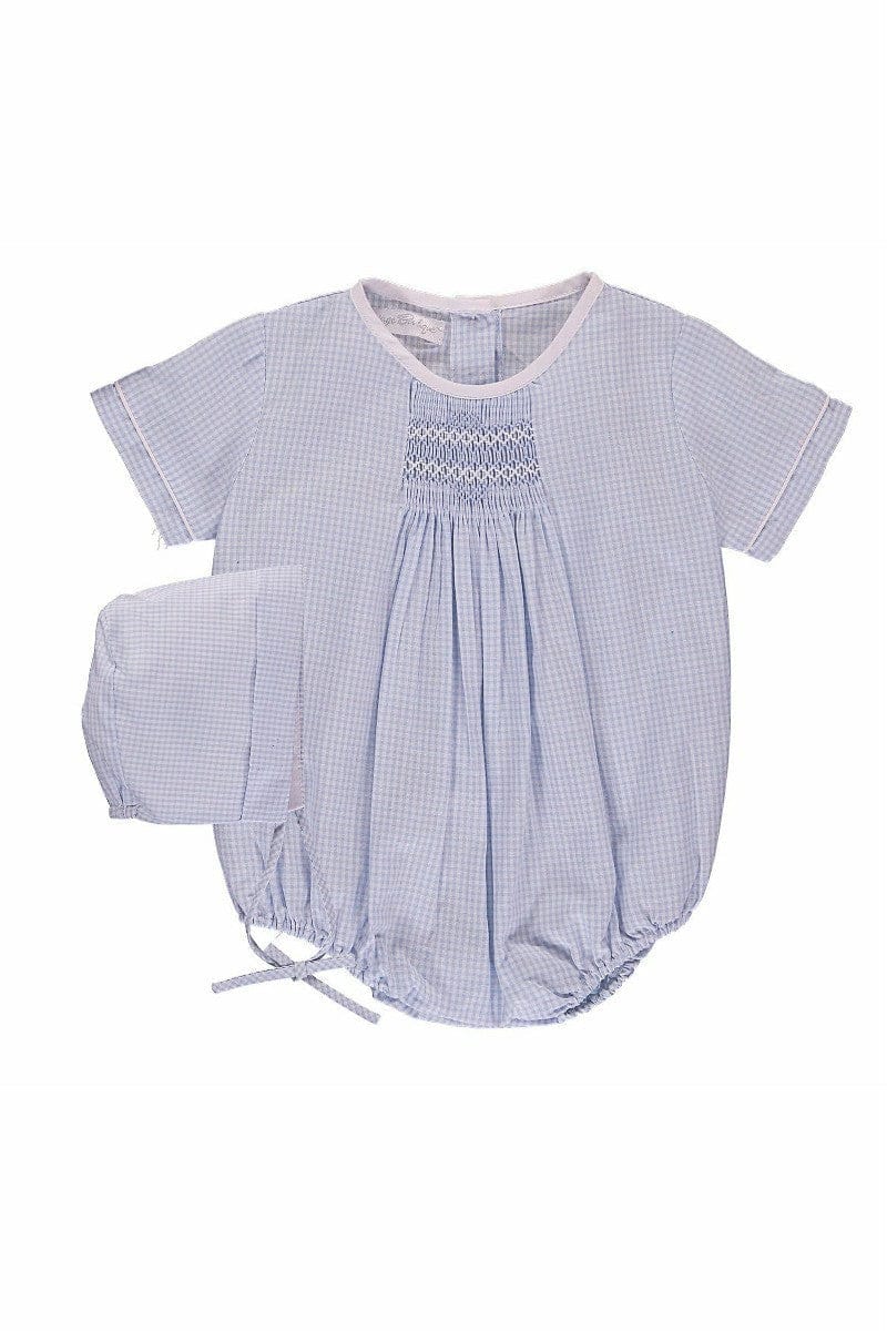 boys blue bubble romper