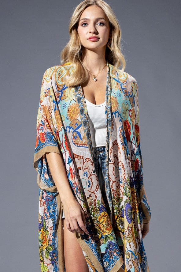 Urbanista Urbanista Gold Blue Mandala Kimono - Little Miss Muffin Children & Home
