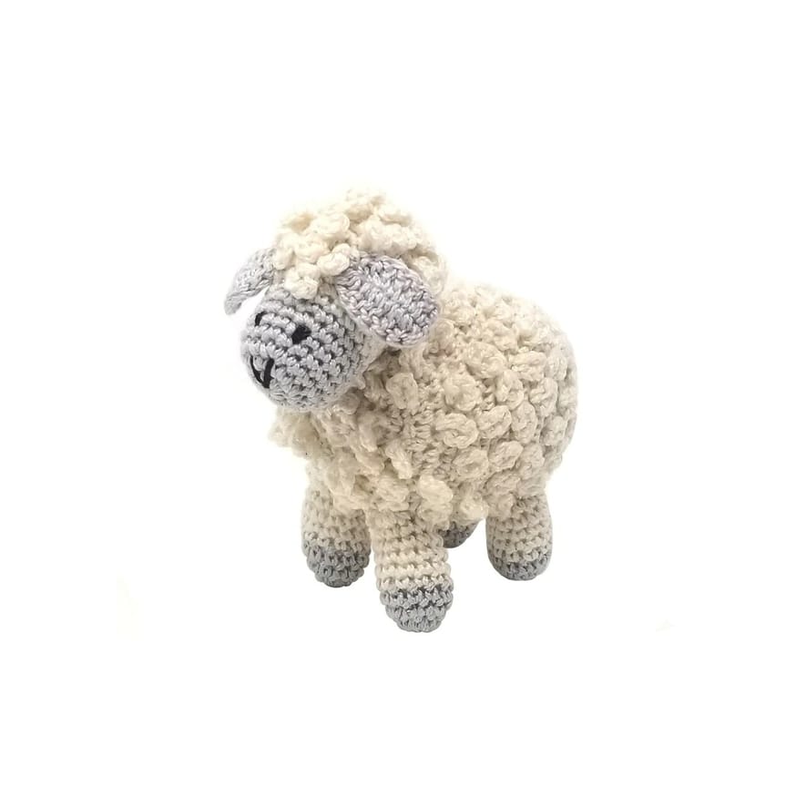 White Little Crochet Lamb