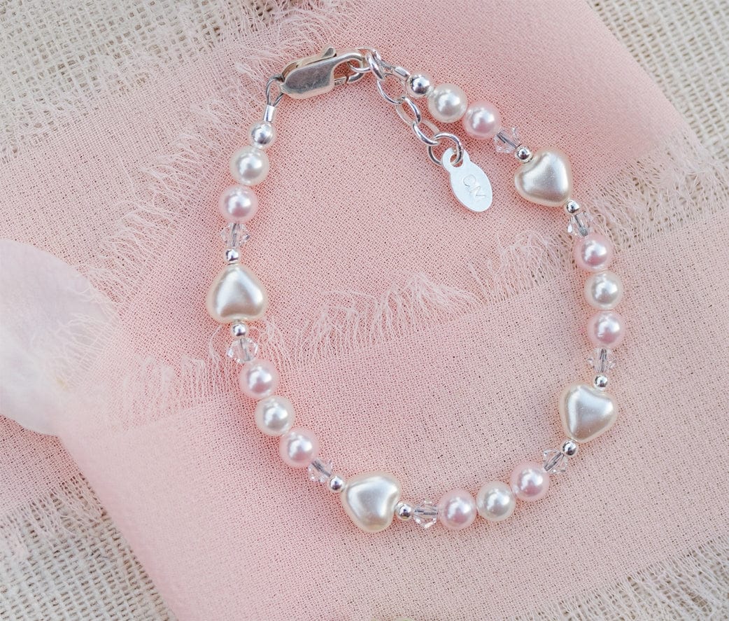 Cherished Moments Cherished Moments Girls Sterling Silver Heart Bracelet - Little Miss Muffin Children & Home