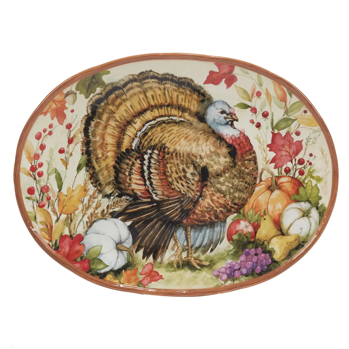 Certified International Harvest Blessings Fall Oval Turkey Platter - Little Miss Muffin Children & Home