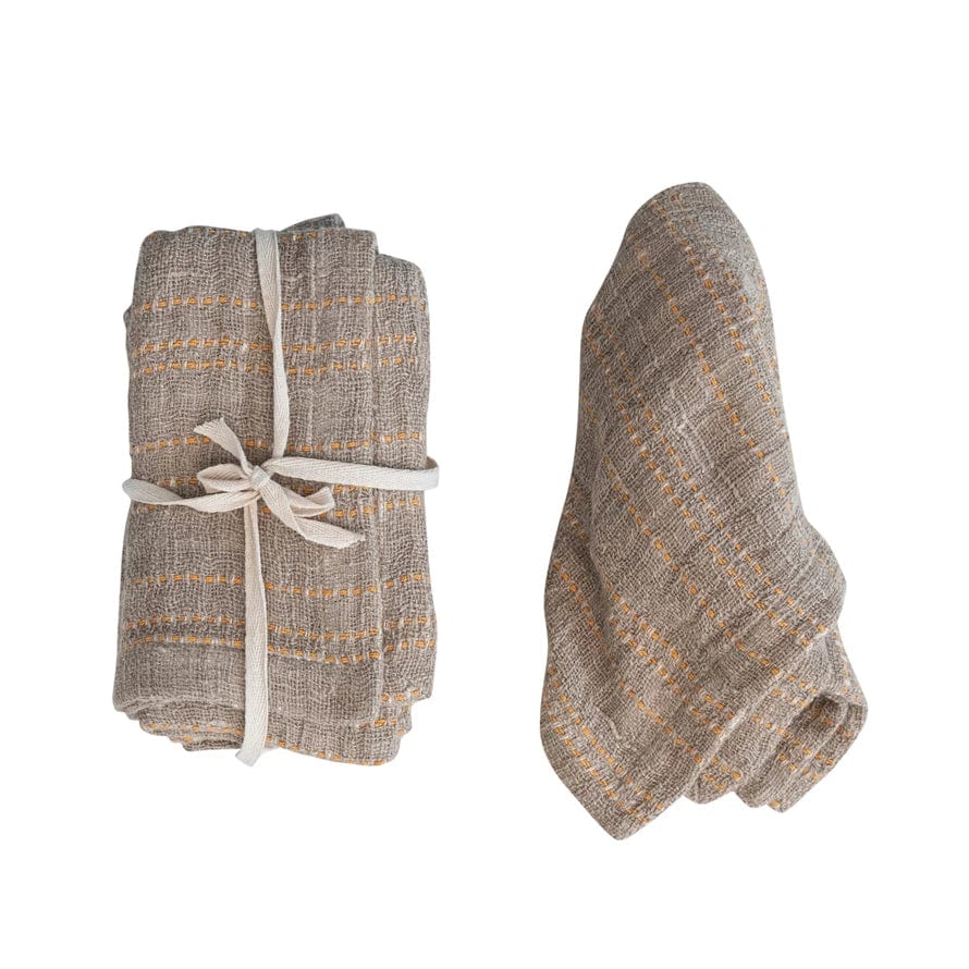 Creative Co-Op Creative Co-op 18" Set of 4 Square Woven Cotton & Linen Napkins - Little Miss Muffin Children & Home