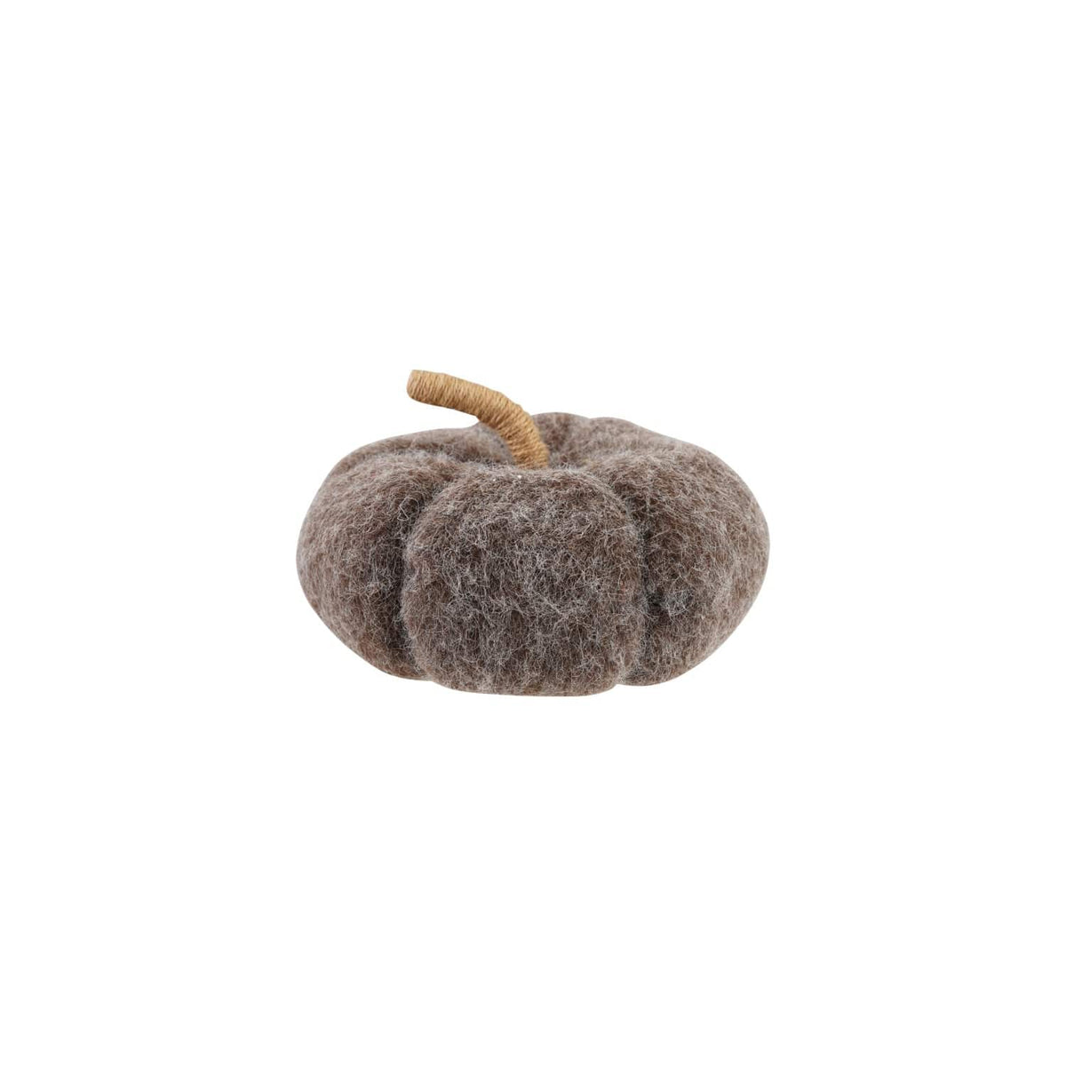 Creative Co-op Grey Felt Pumpkin with Jute Wrapped Stem - Little Miss Muffin Children & Home
