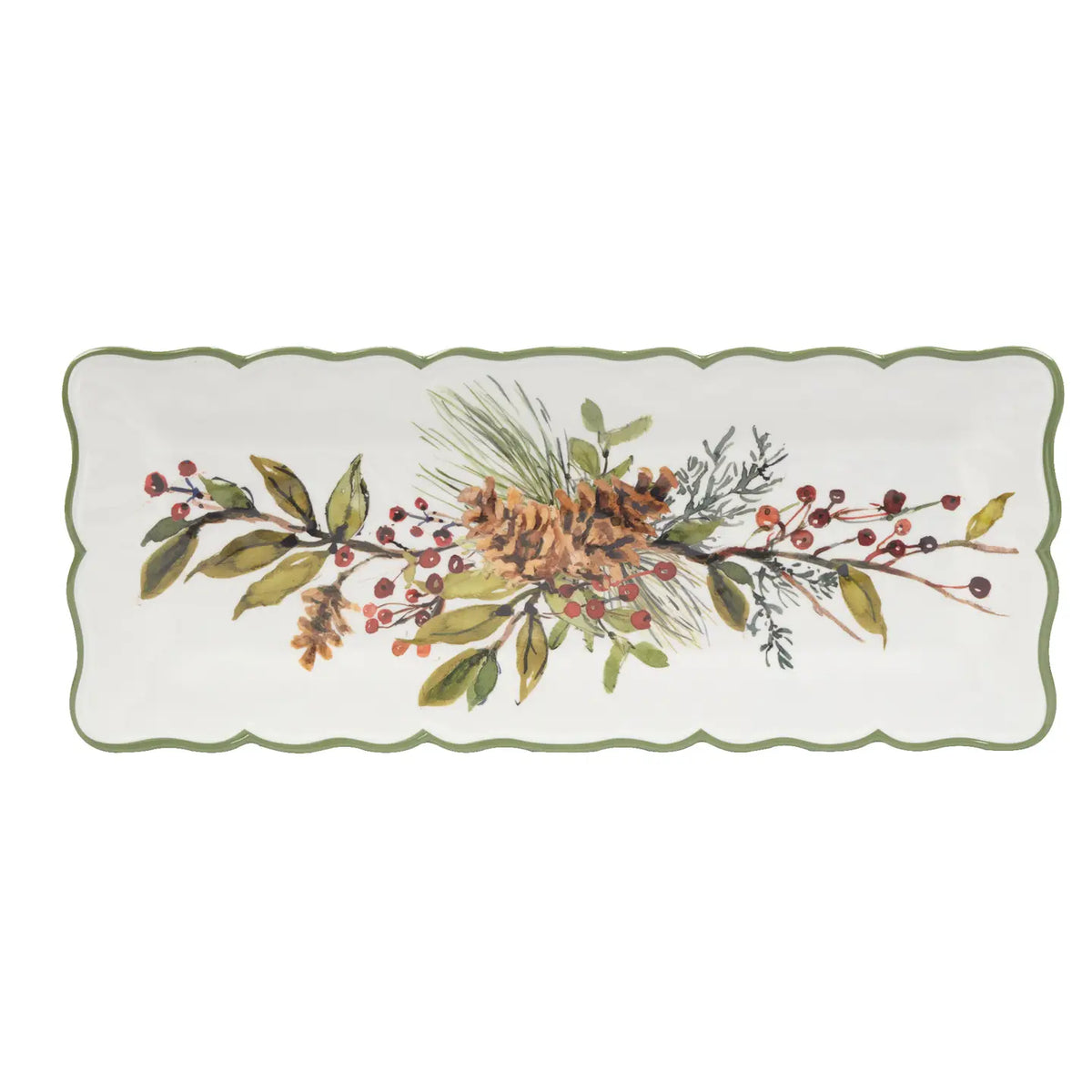 Certified International Winters Forest Christmas Heavyweight Melamine Rectangular Platter - Little Miss Muffin Children & Home