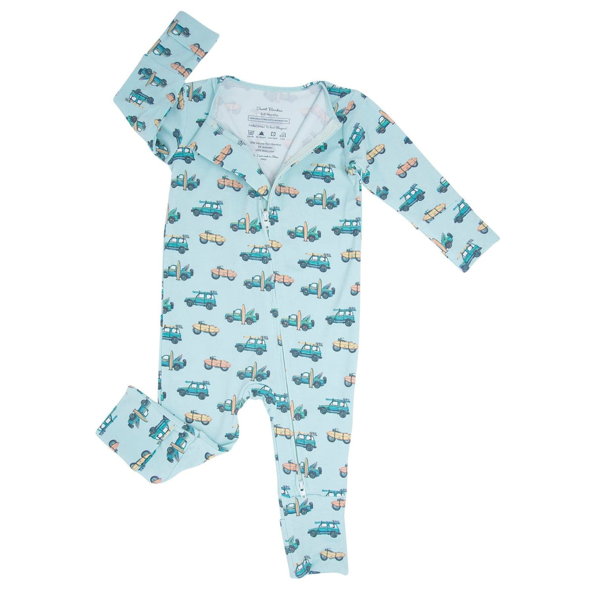 Sweet Bamboo Sweet Bamboo Convertible Romper Check The Surf - Little Miss Muffin Children & Home