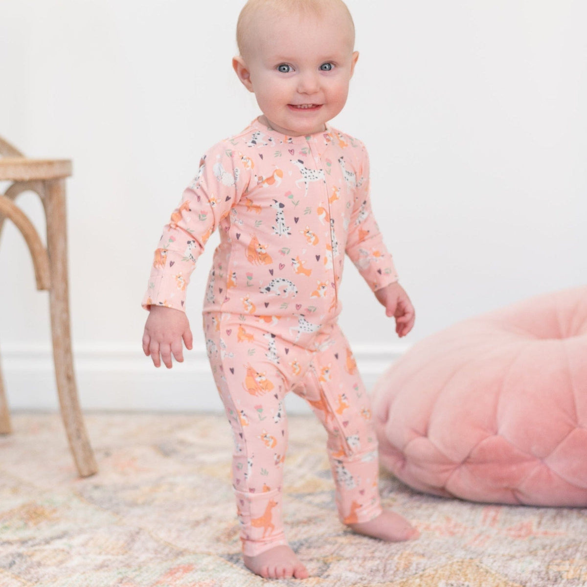 Sweet Bamboo Sweet Bamboo Convertible Romper Puppy Love - Little Miss Muffin Children & Home