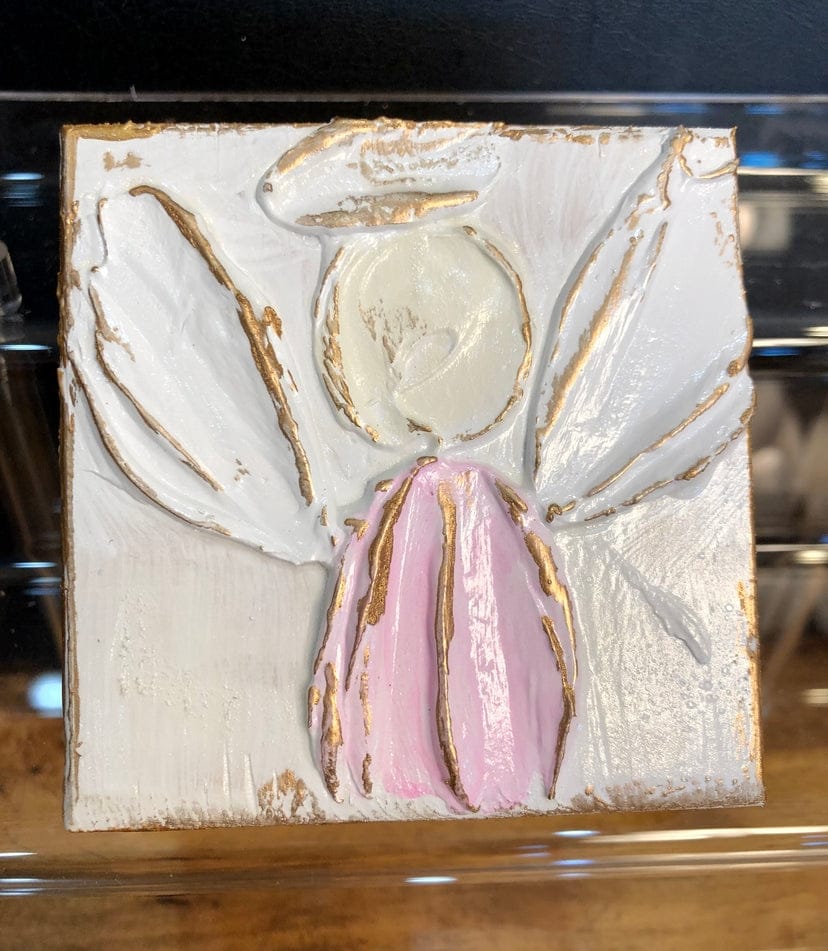 Coddiwomple 3x3 Angel Handmade Painted Art, 3 Available Colors - Little Miss Muffin Children & Home