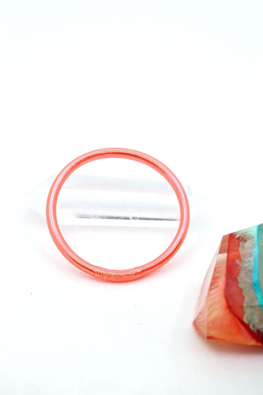 Woman Shops World Single Rainbow Thai Buddhist Temple Bracelet, Mantra Bangle, Coral - Little Miss Muffin Children & Home